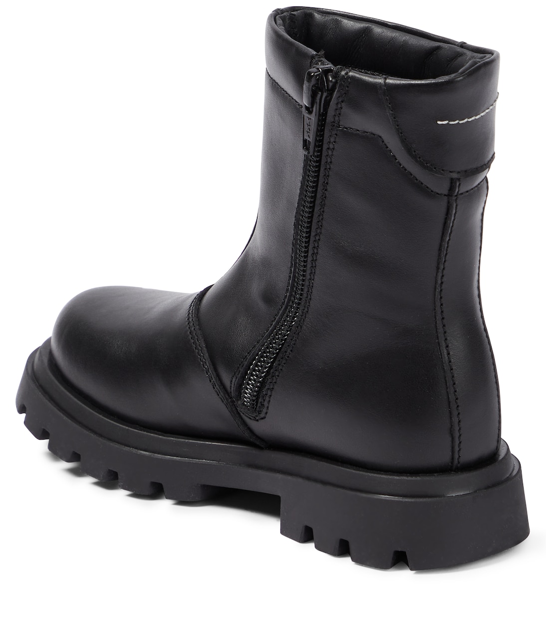 Logo leather boots | MM6 Maison Margiela Kids