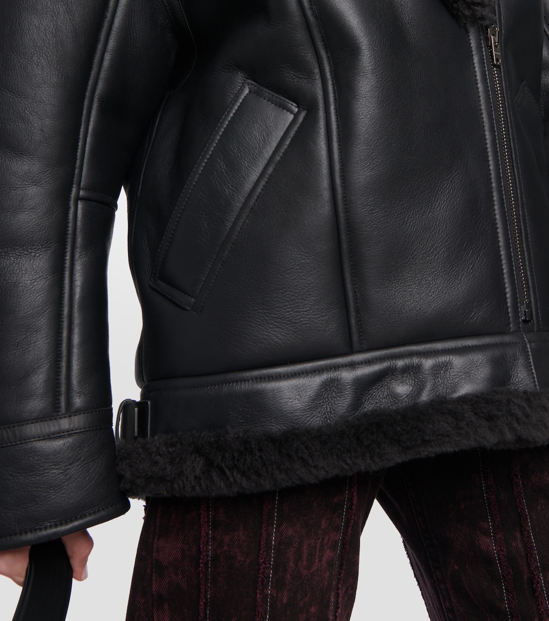 Lederjacke mit Shearling | Acne Studios