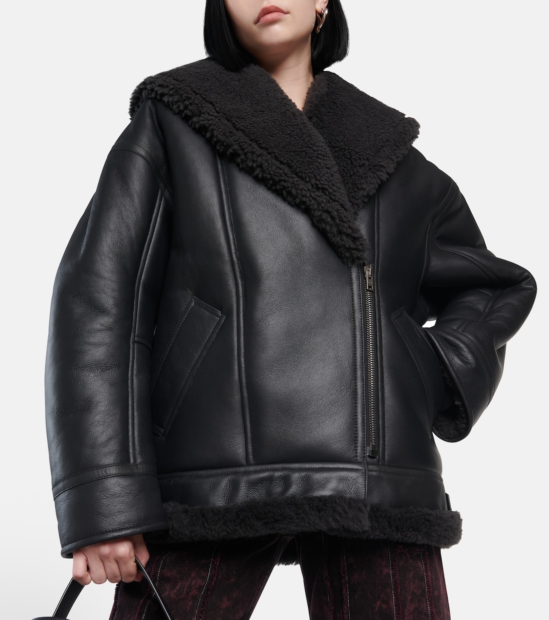 Lederjacke mit Shearling | Acne Studios
