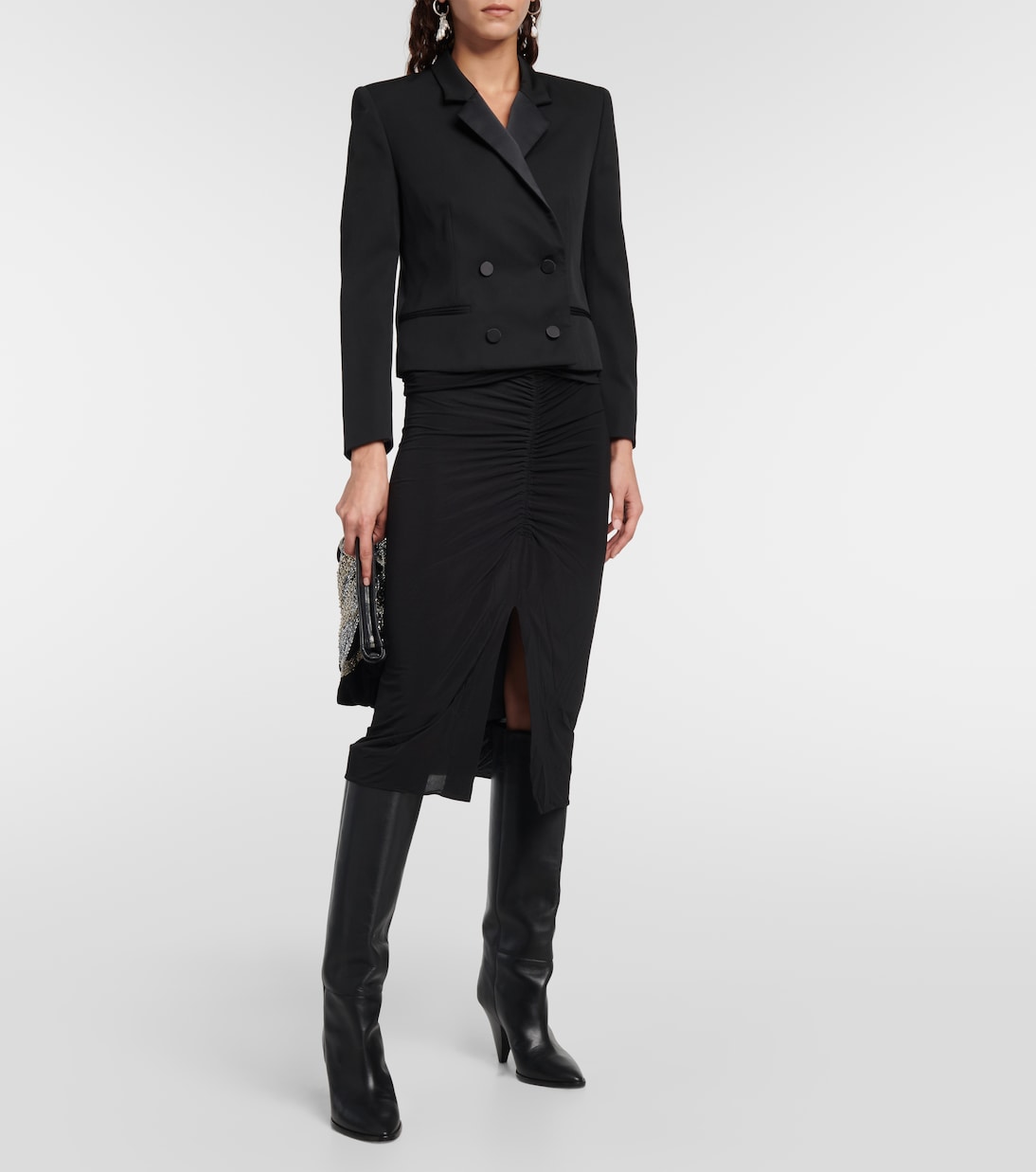 Hastagd cropped wool tuxedo jacket | Isabel Marant