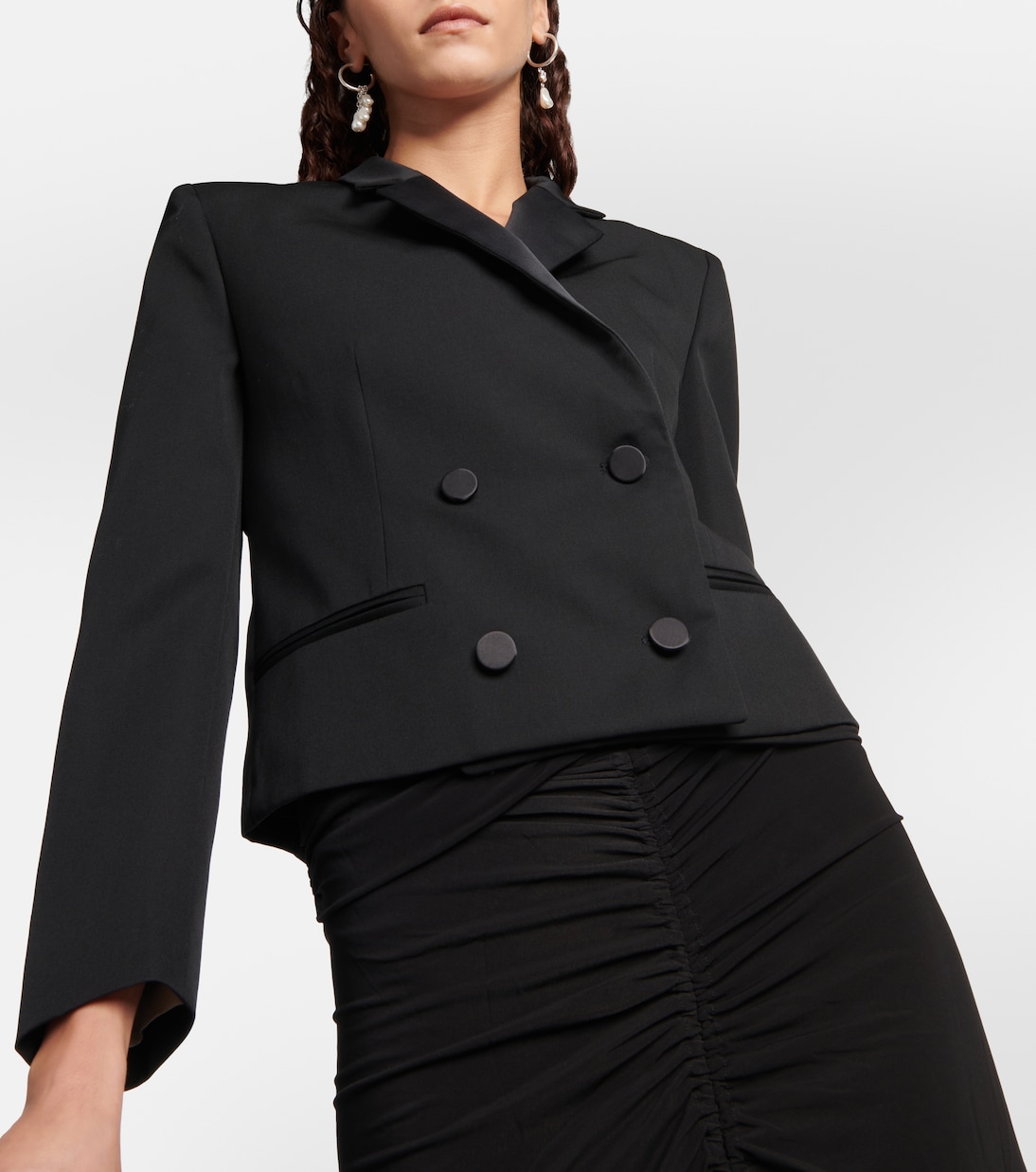 Hastagd cropped wool tuxedo jacket | Isabel Marant