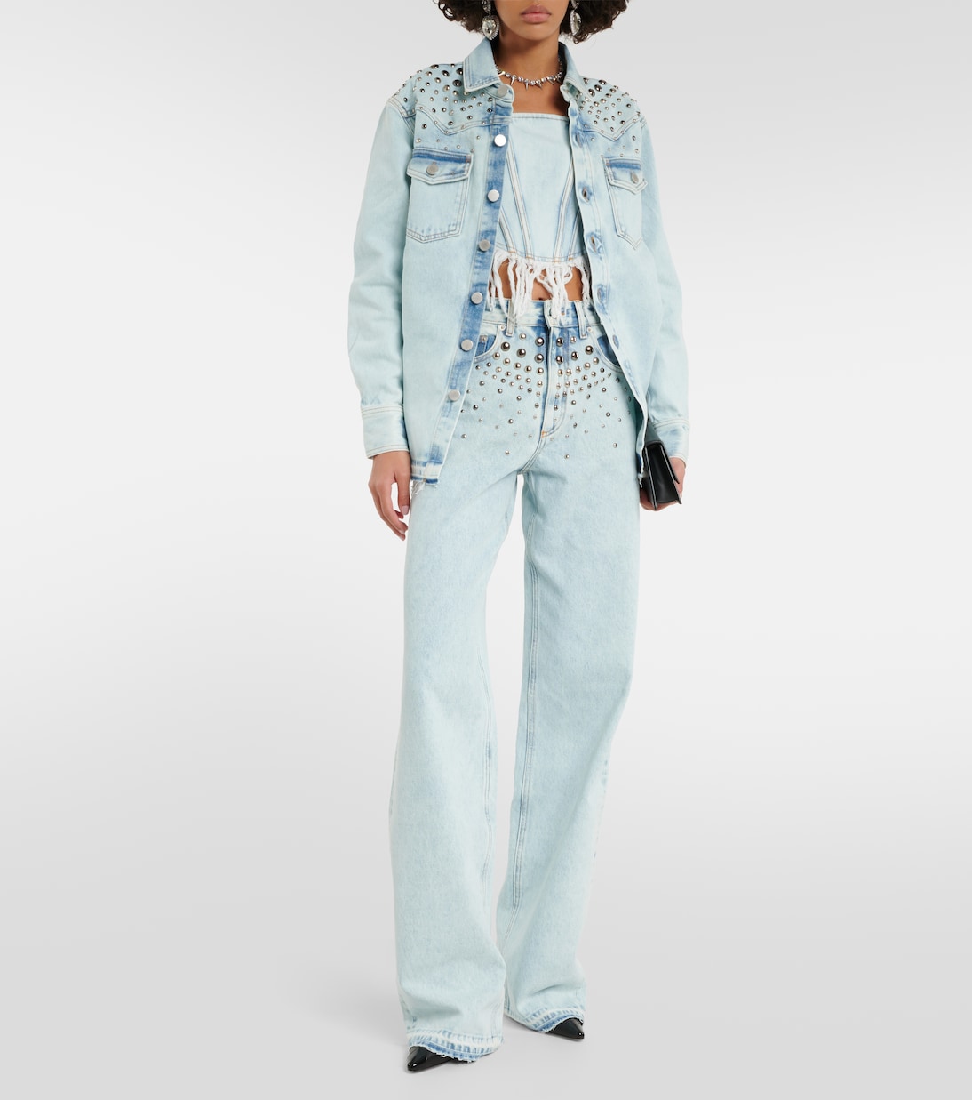 Verzierte Straight Jeans | Alessandra Rich