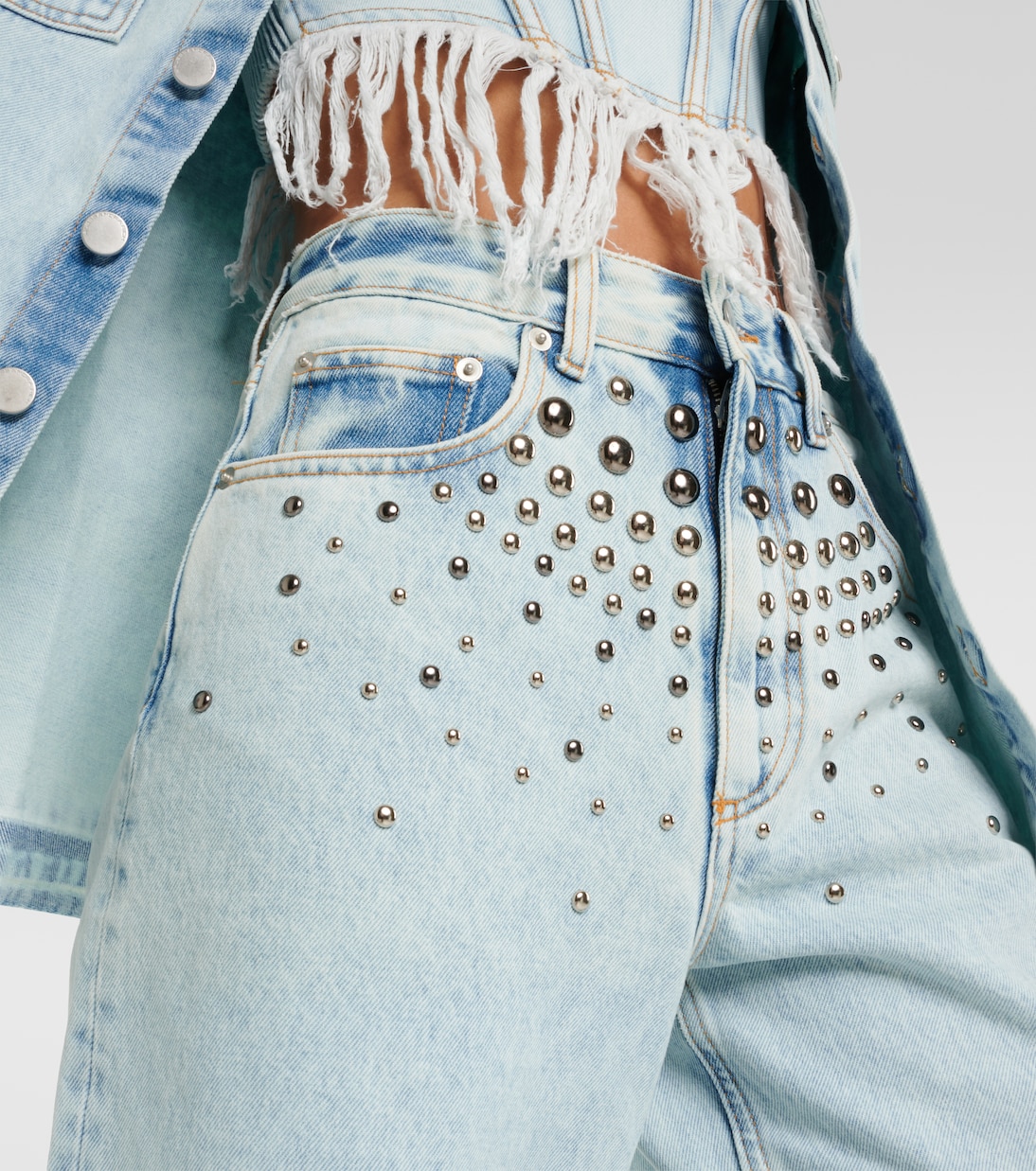 Verzierte Straight Jeans | Alessandra Rich