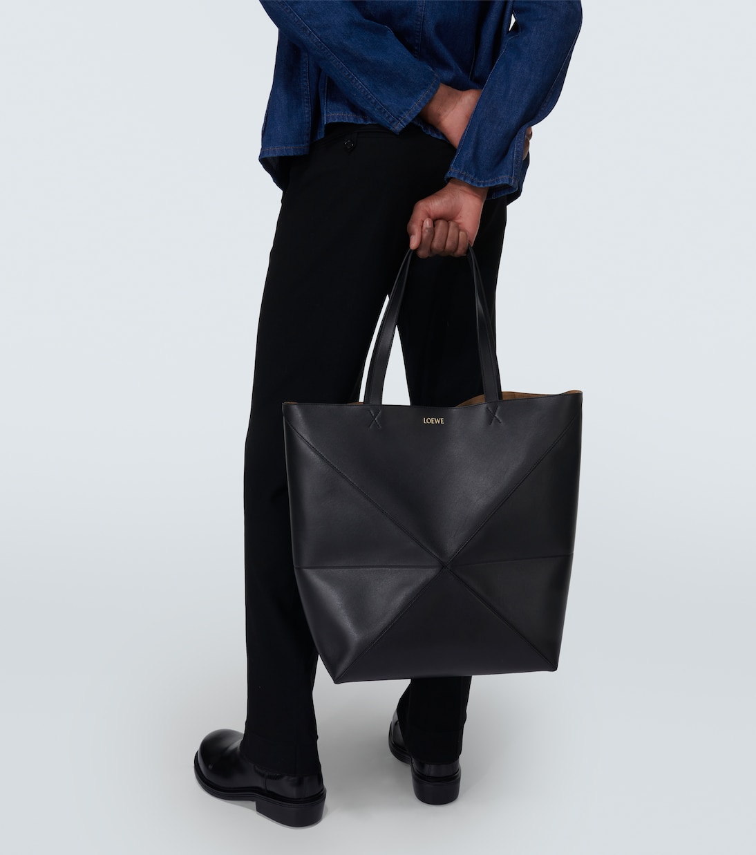 Tote Puzzle Fold XL aus Leder | Loewe