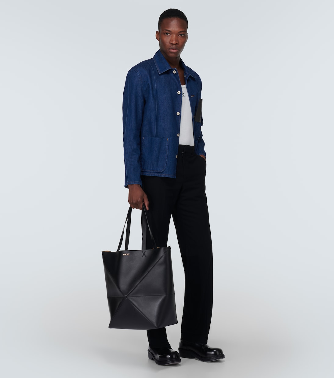 Tote Puzzle Fold XL aus Leder | Loewe