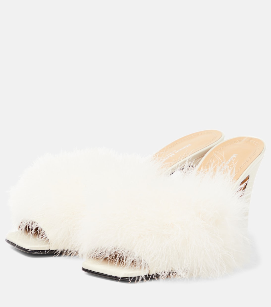Pantoletten mit Federn | Maison Margiela