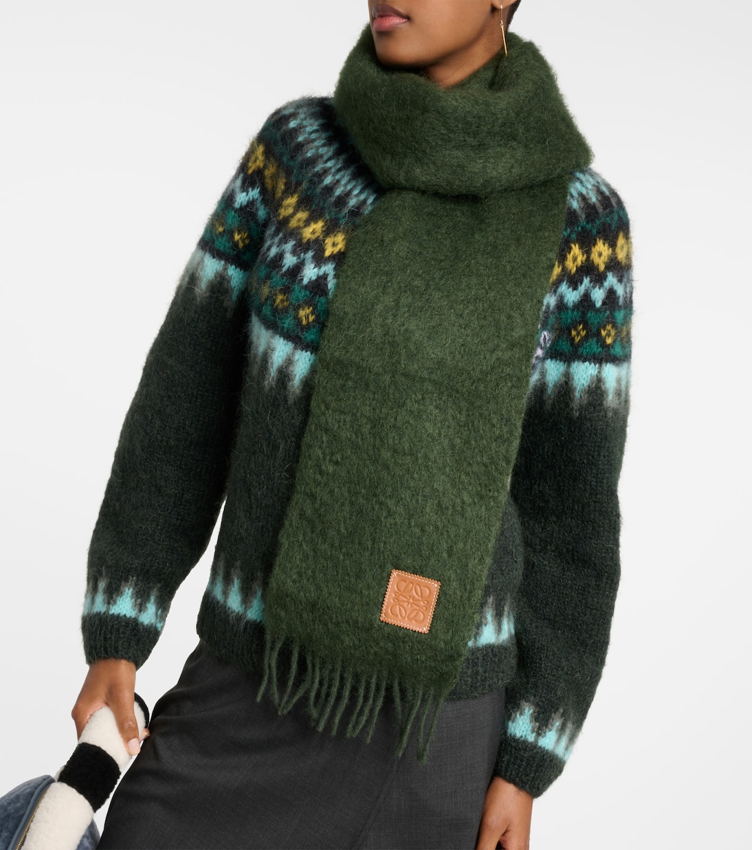Sciarpa Anagram in mohair e lana | Loewe