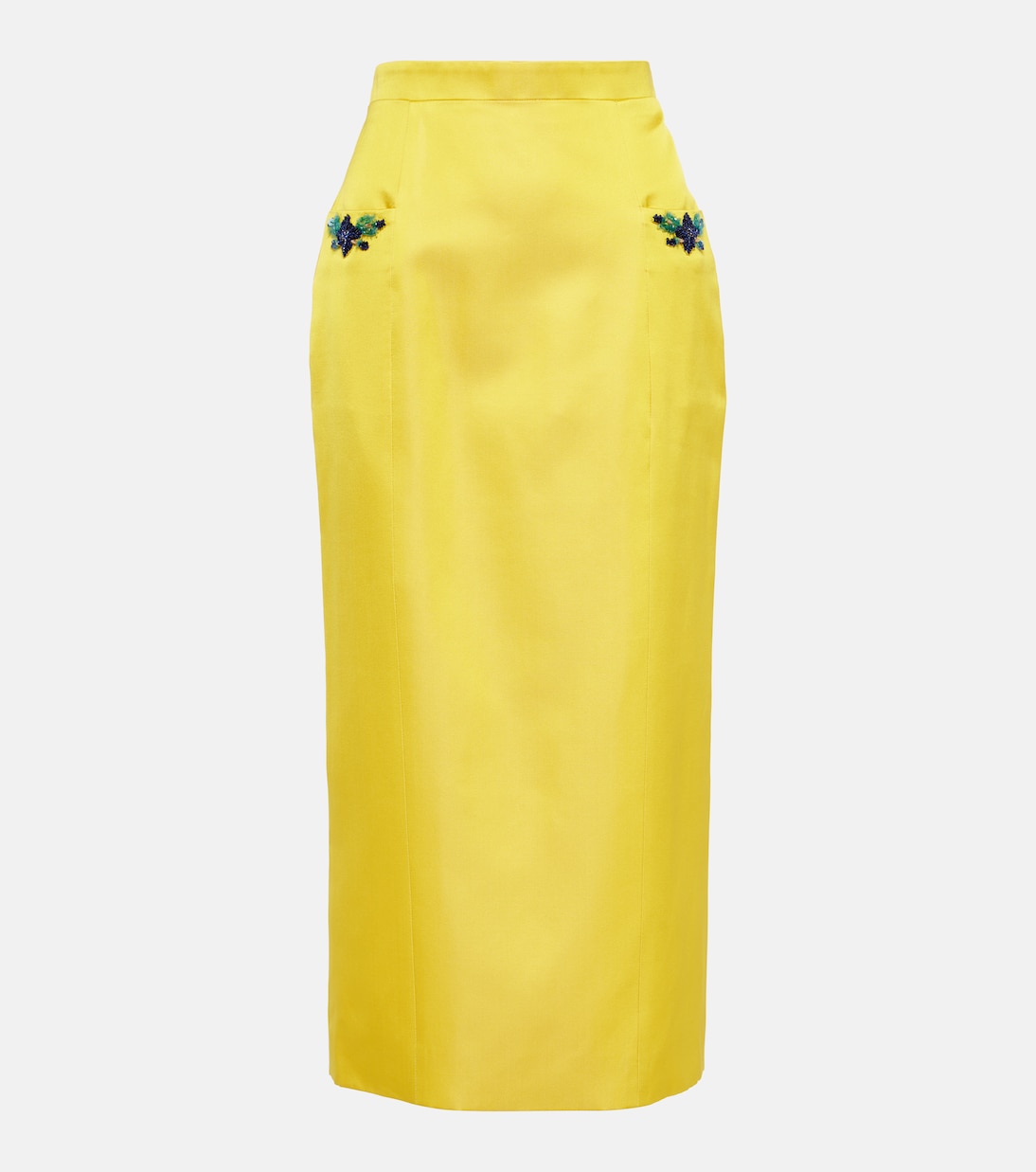 Jupe midi Iris en velours à ornements | Miss Sohee