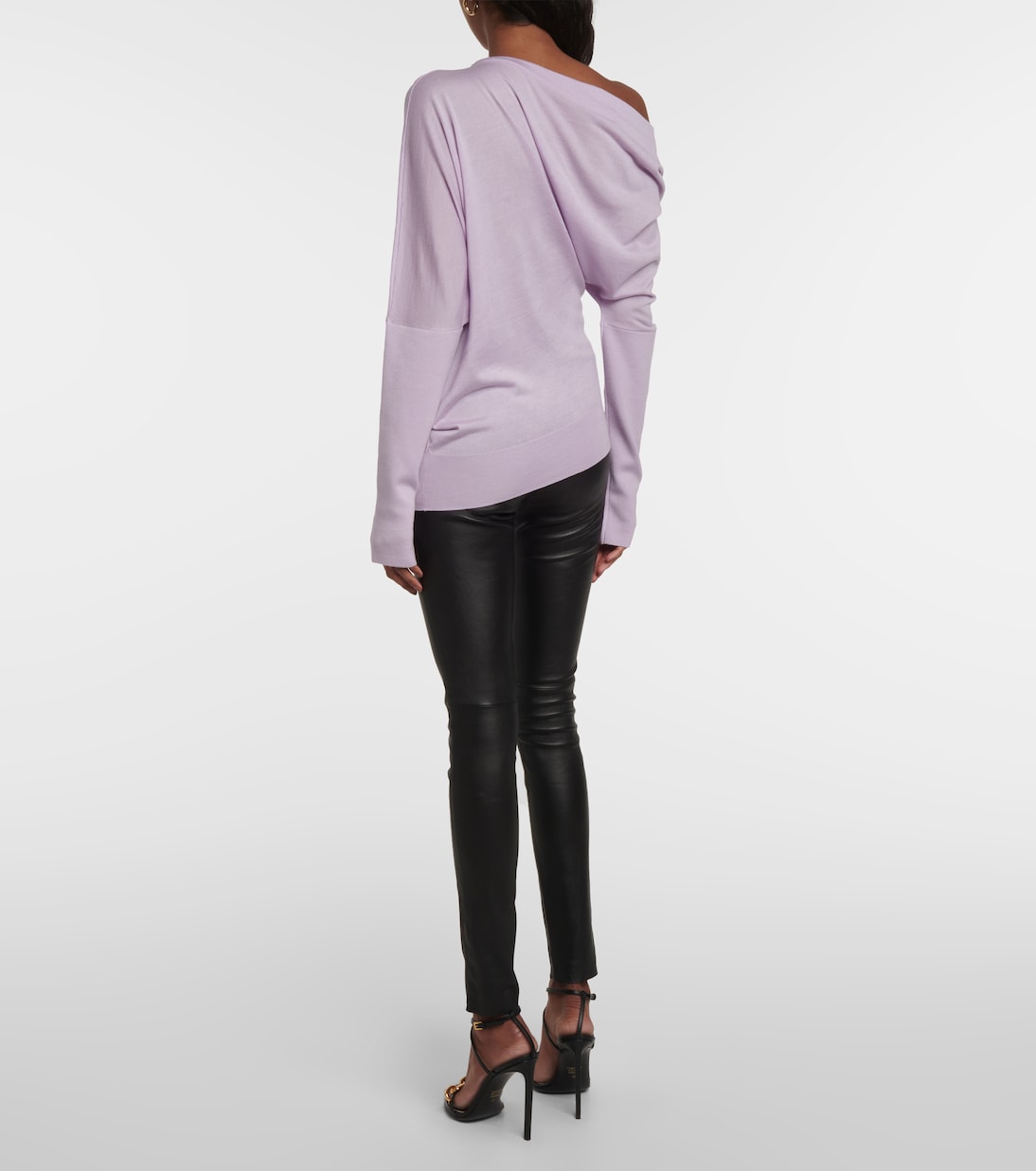 Jersey de cachemir y seda de un solo hombro | Tom Ford