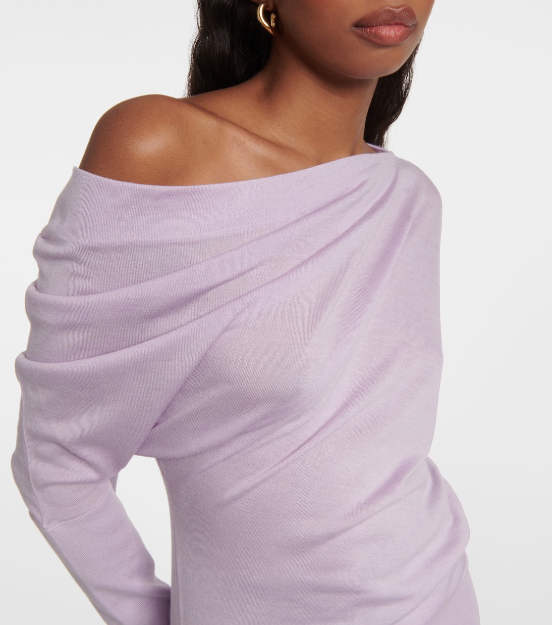 Jersey de cachemir y seda de un solo hombro | Tom Ford