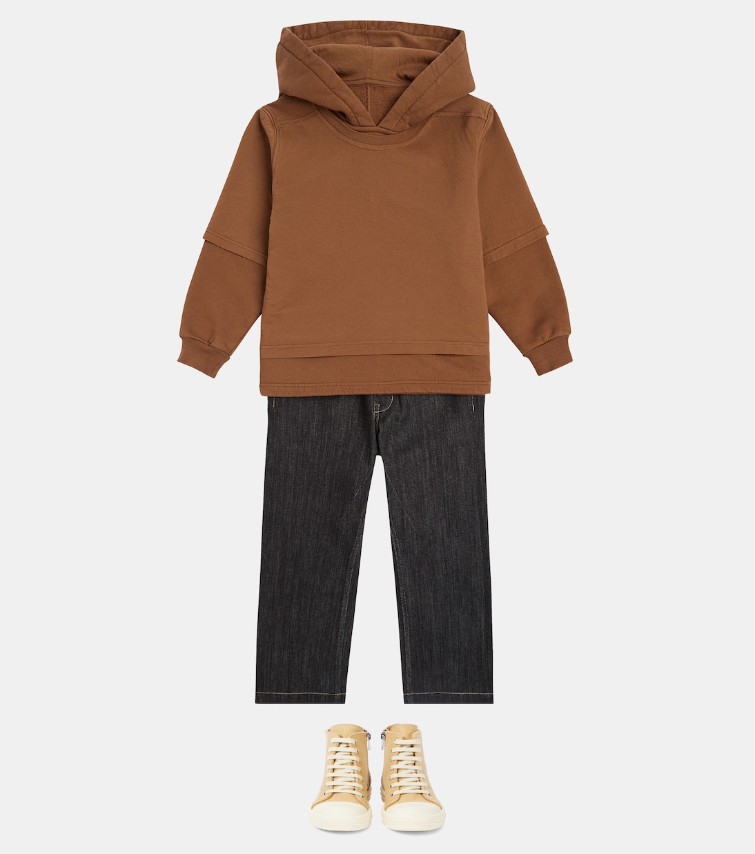 Denim high-top sneakers | Rick Owens Kids
