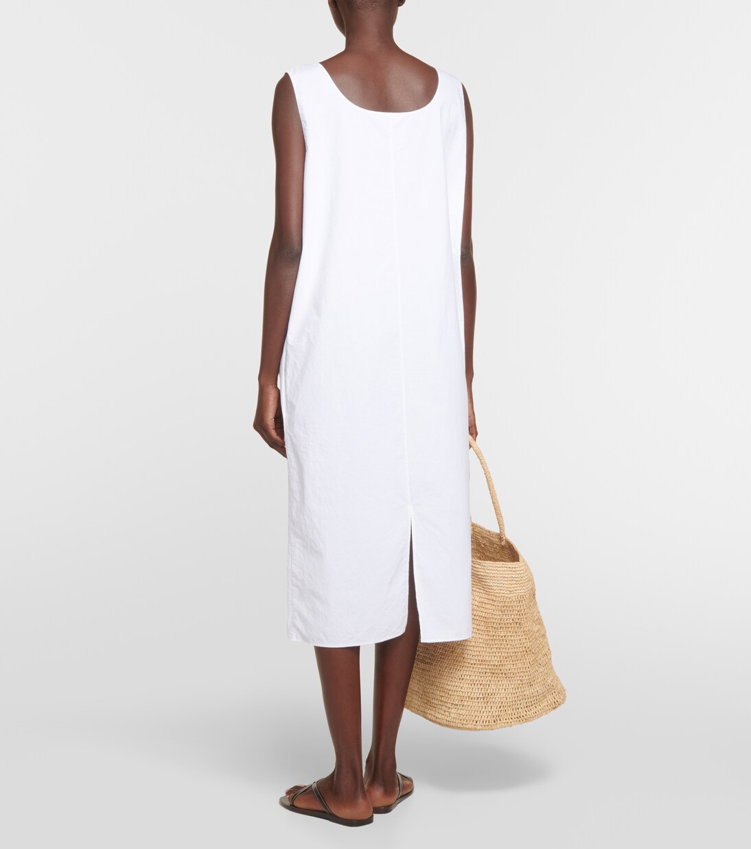 Vestido midi Janah de algodón | The Row