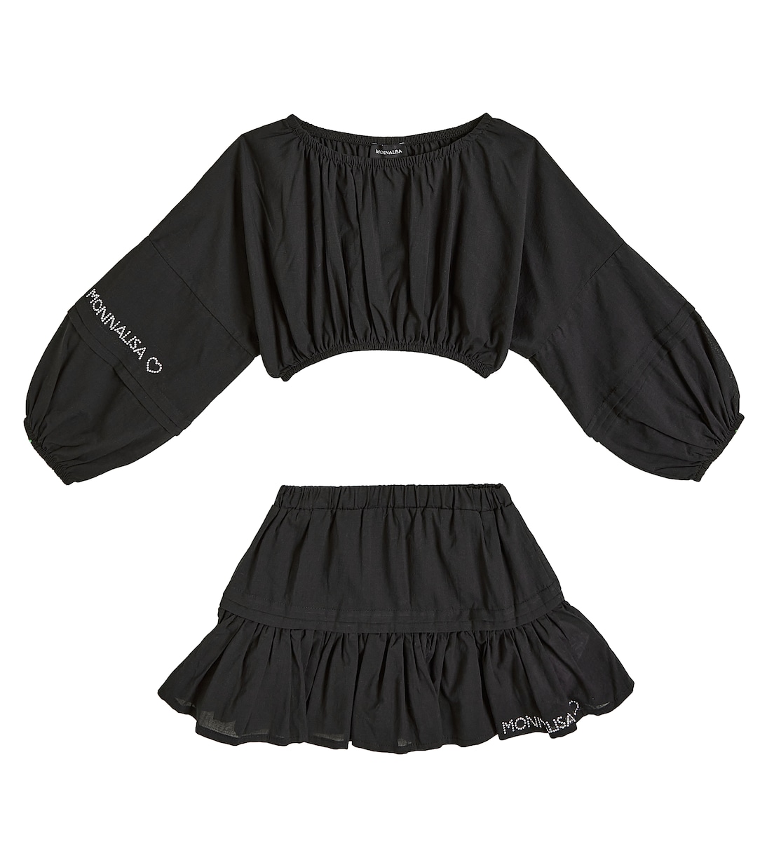 Set de top y falda de algodón | Monnalisa