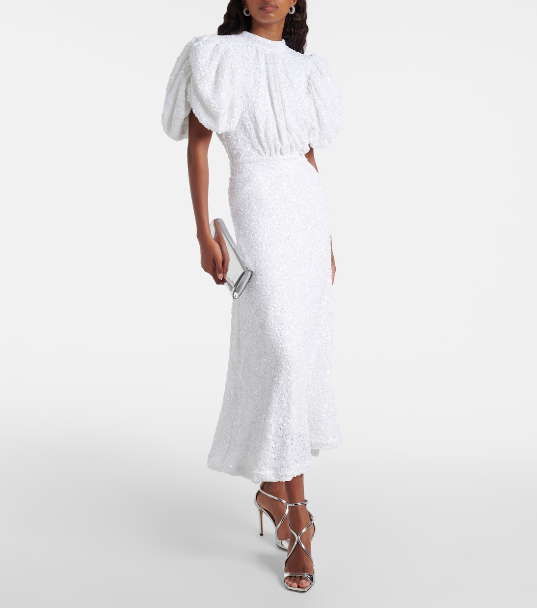 Bridal sequined puff-sleeve gown | Rotate
