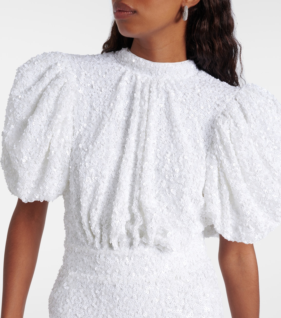Bridal sequined puff-sleeve gown | Rotate
