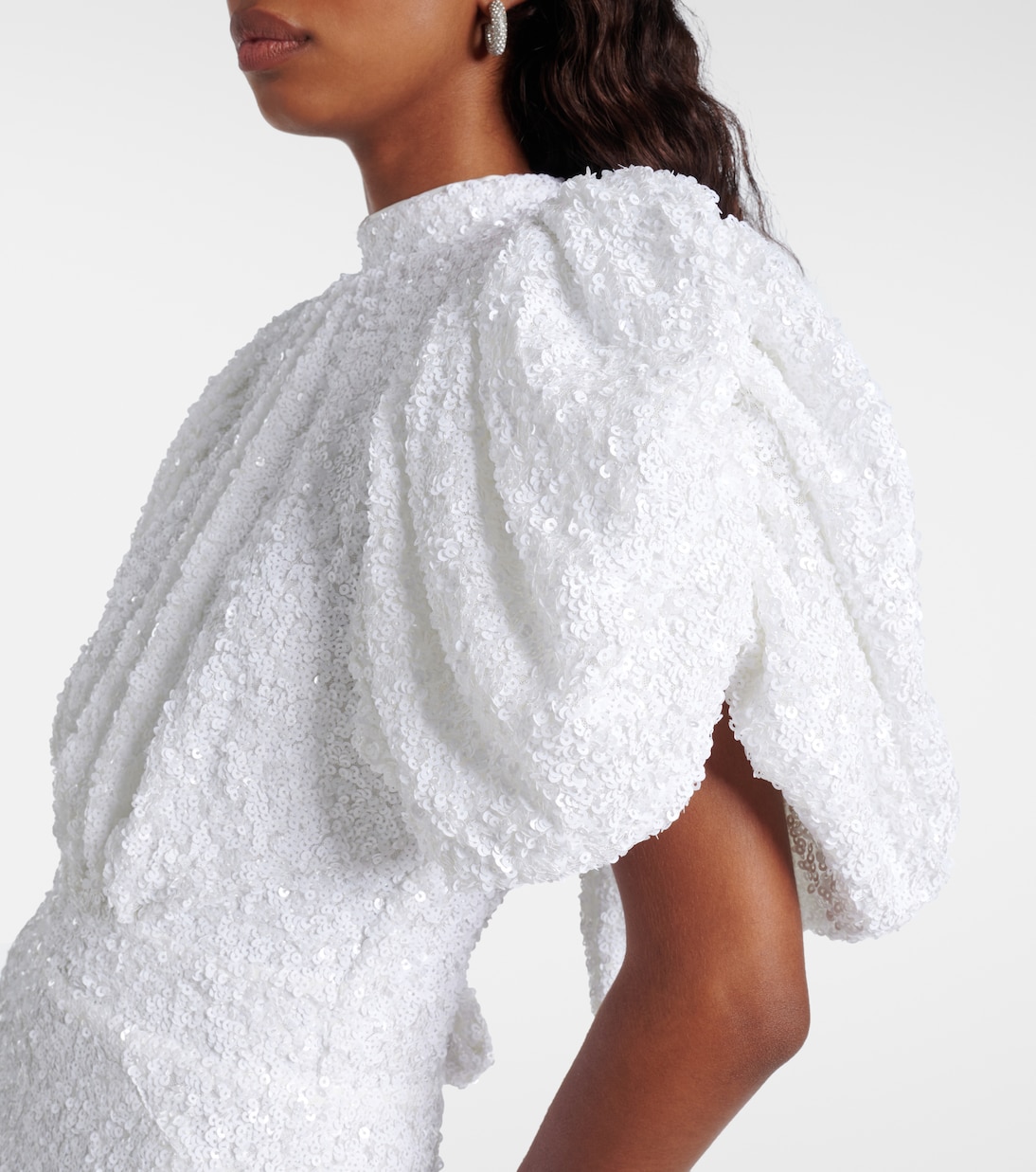 Bridal sequined puff-sleeve gown | Rotate