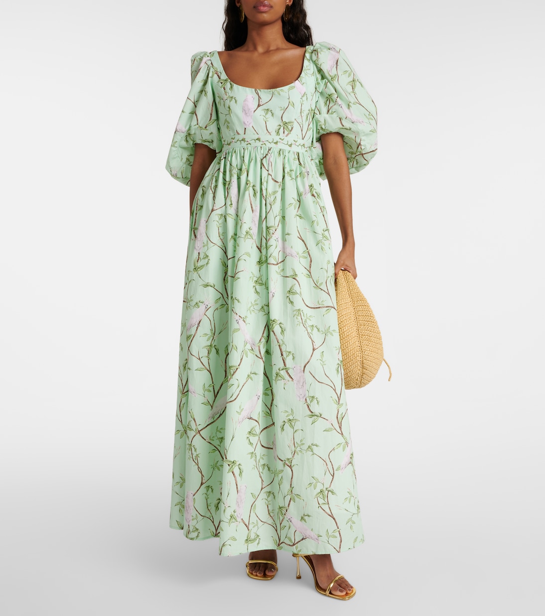 Maxikleid Vivianne Cacatua aus Baumwolle | Agua by Agua Bendita