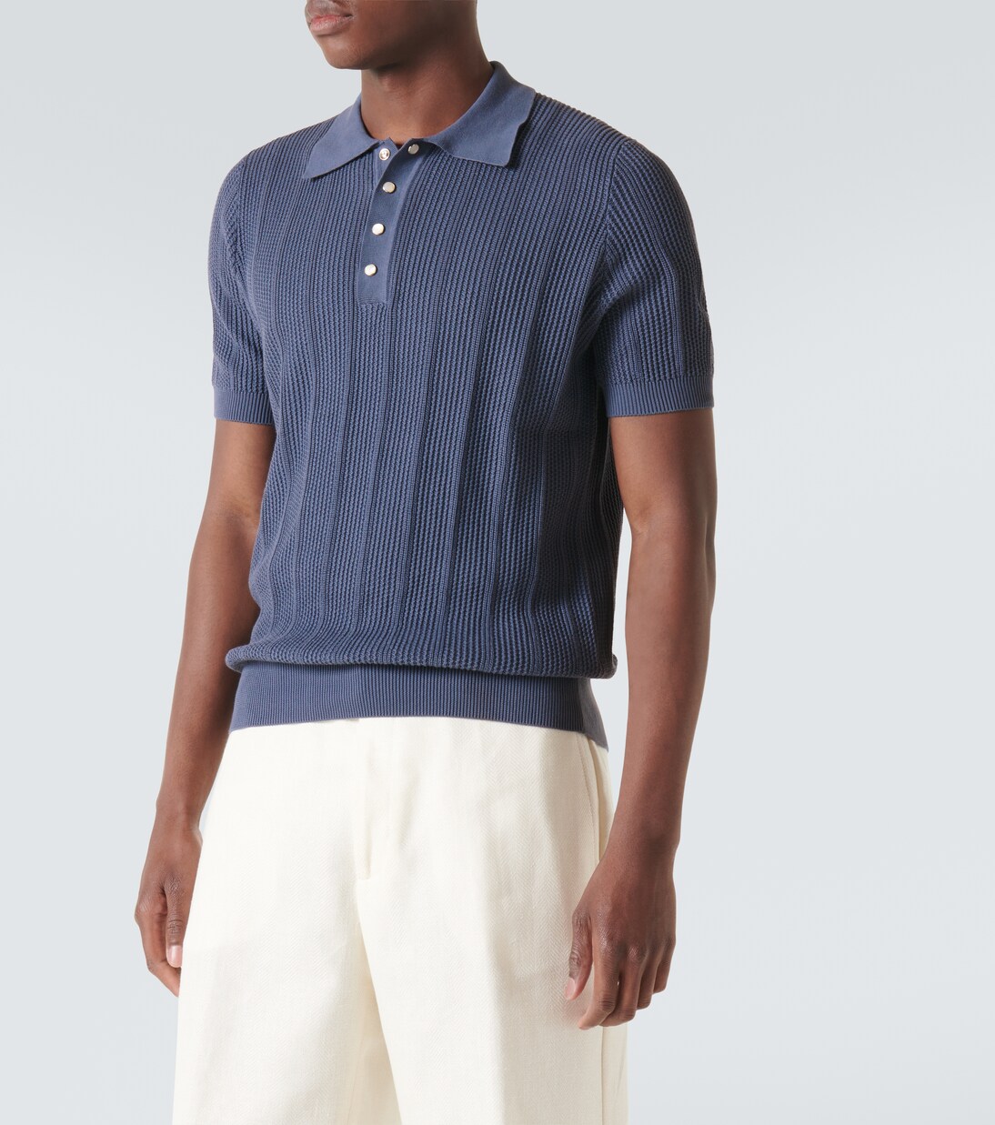 Polo de algodón acanalado | Brunello Cucinelli