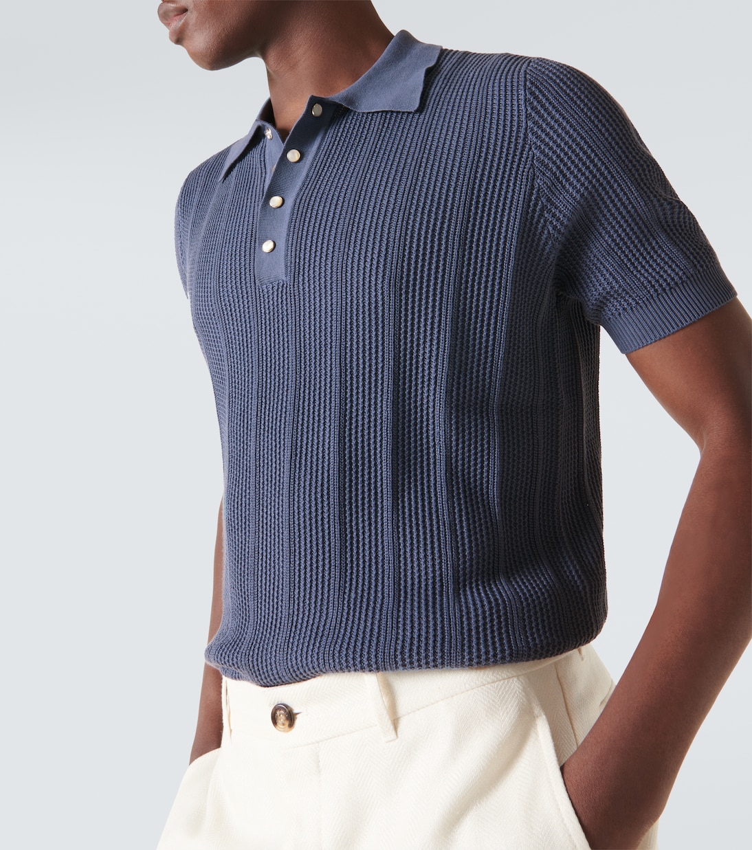 Polo de algodón acanalado | Brunello Cucinelli