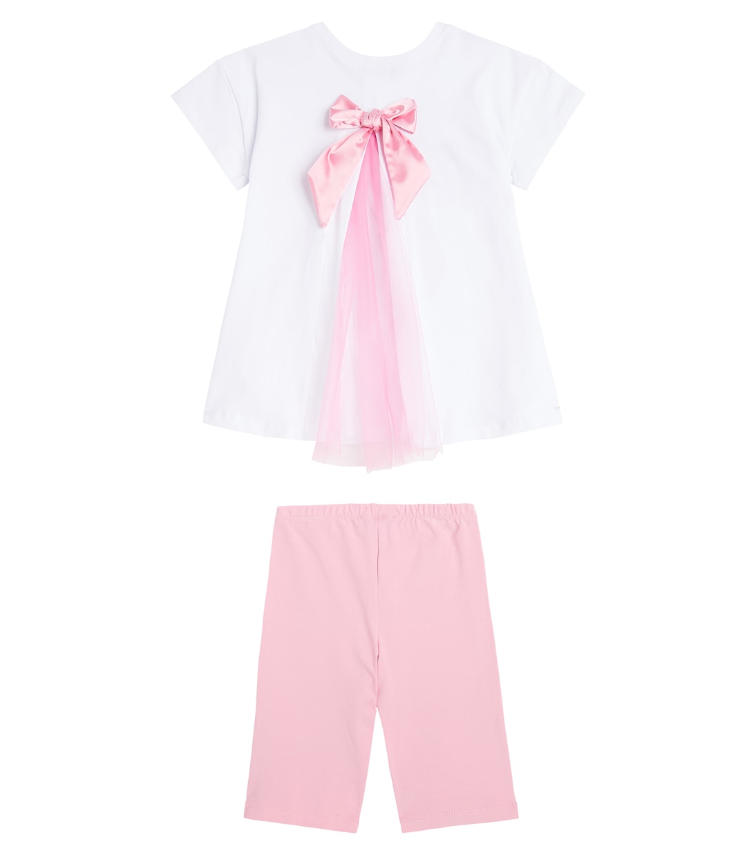 x Barbie® - T-shirt e shorts in jersey di cotone | Monnalisa