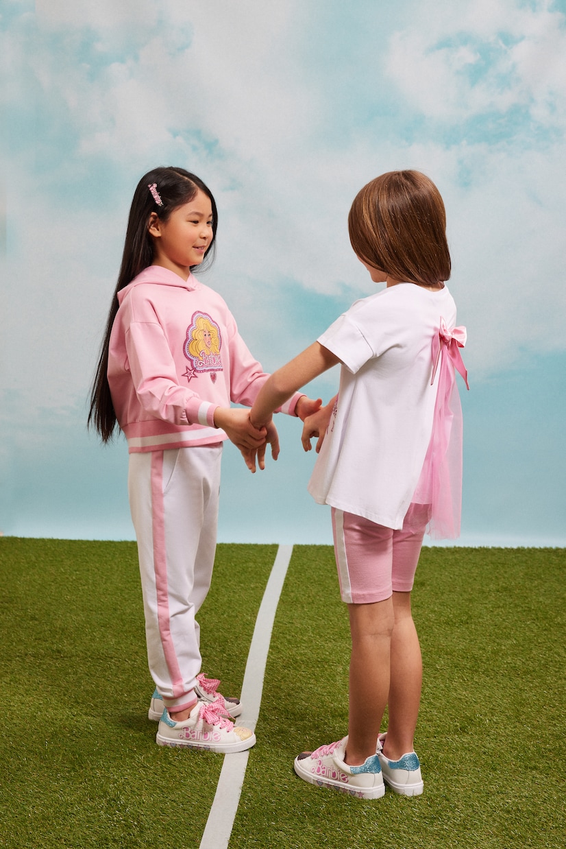 x Barbie® - T-shirt e shorts in jersey di cotone | Monnalisa