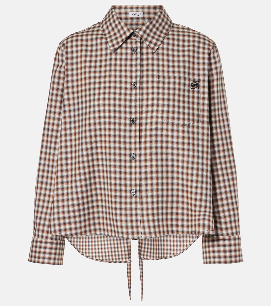 Anagram checked cotton shirt | Loewe