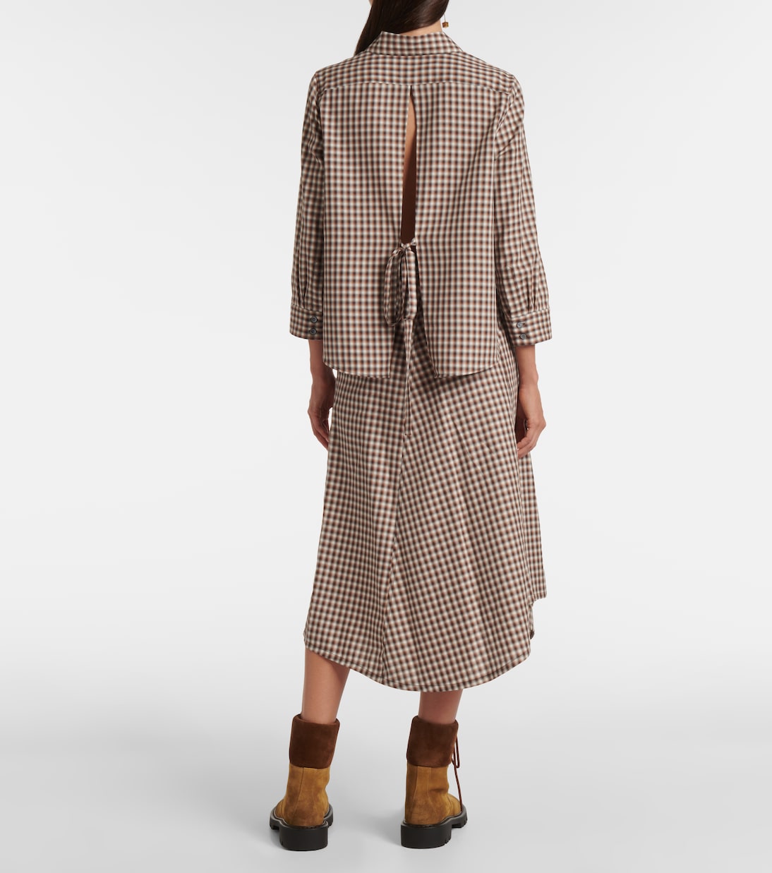Anagram checked cotton shirt | Loewe