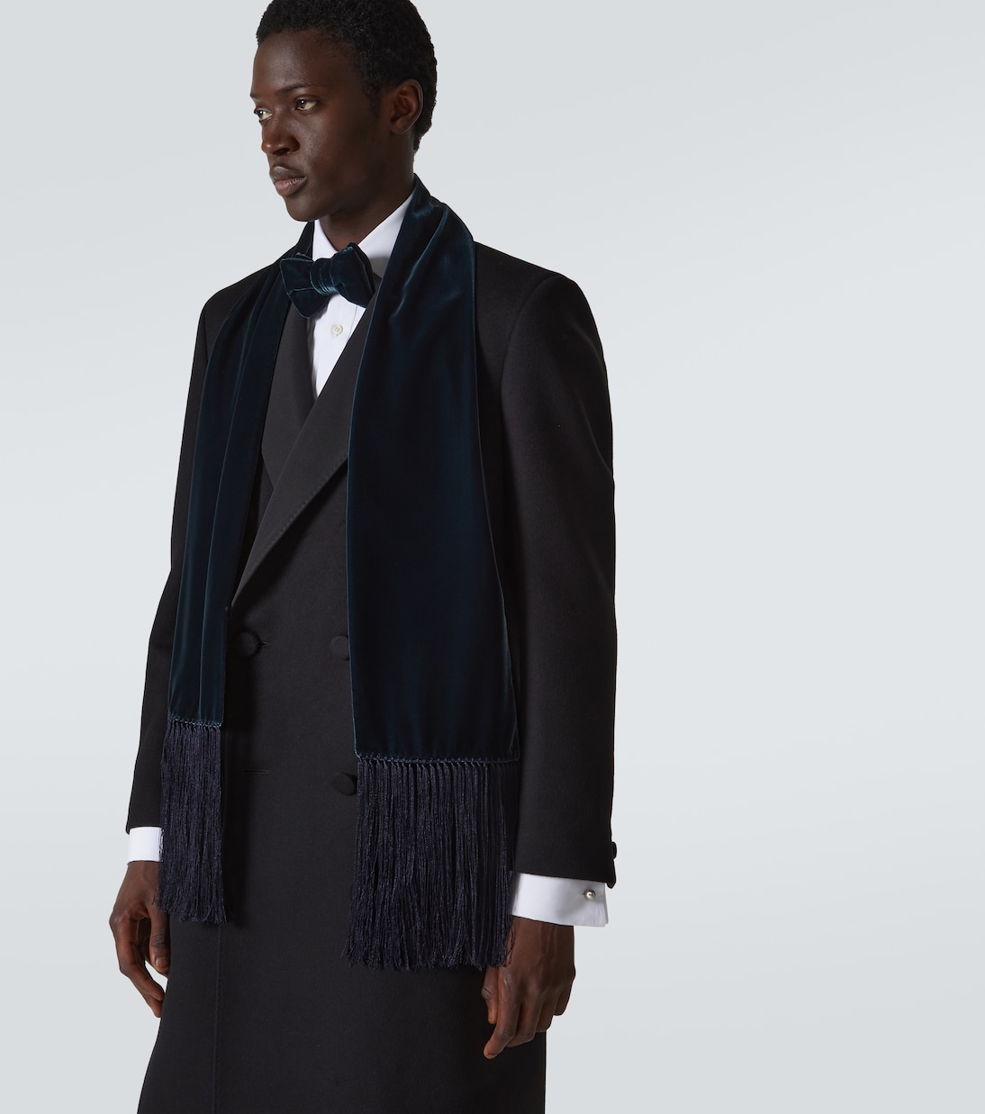 Bufanda de terciopelo con flecos | Tom Ford