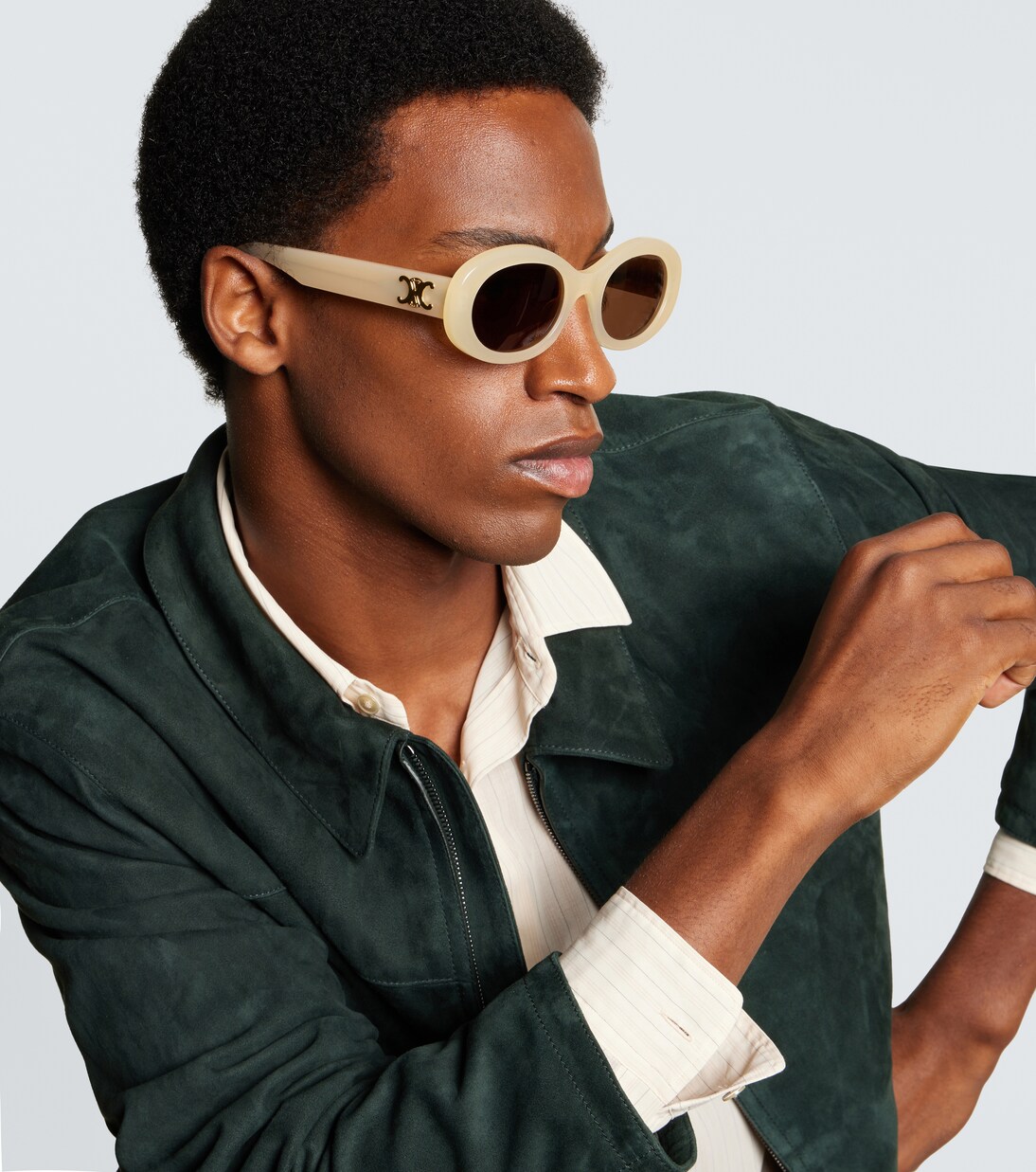 Triomphe 01 oval sunglasses | Celine Eyewear