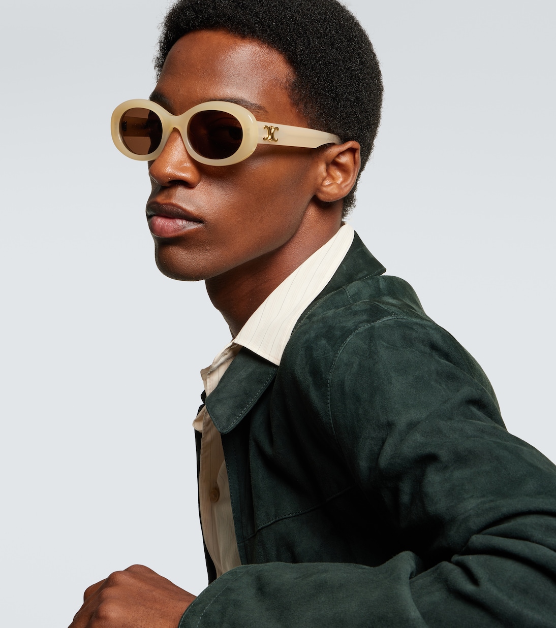 Triomphe 01 oval sunglasses | Celine Eyewear