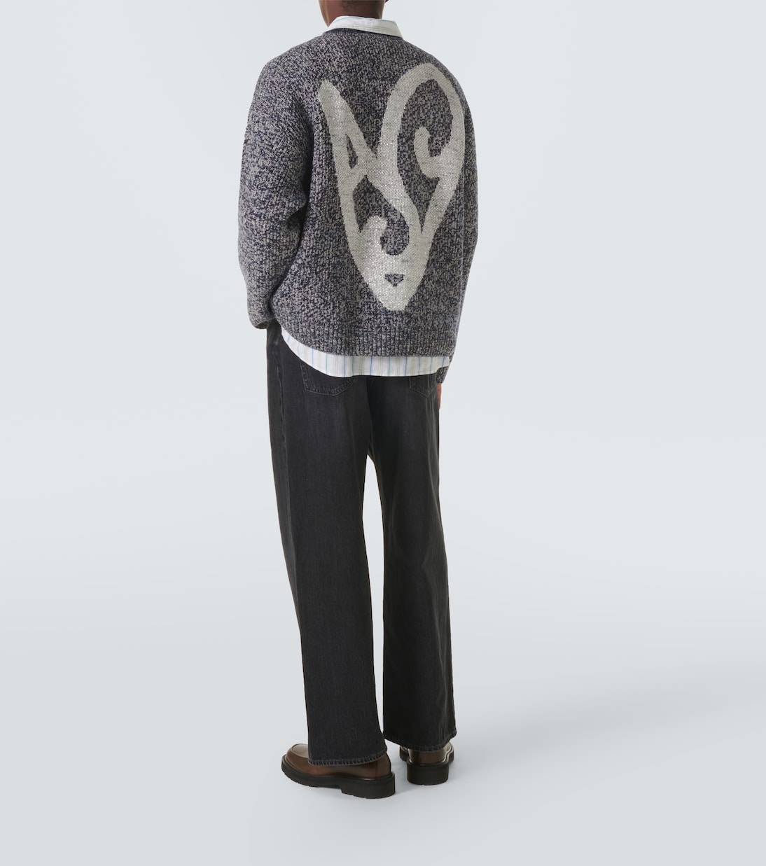 Pullover in jacquard di misto lana lamé  | Acne Studios
