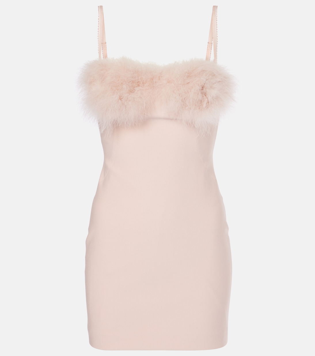 Minikleid aus Jersey mit Federn | Blumarine
