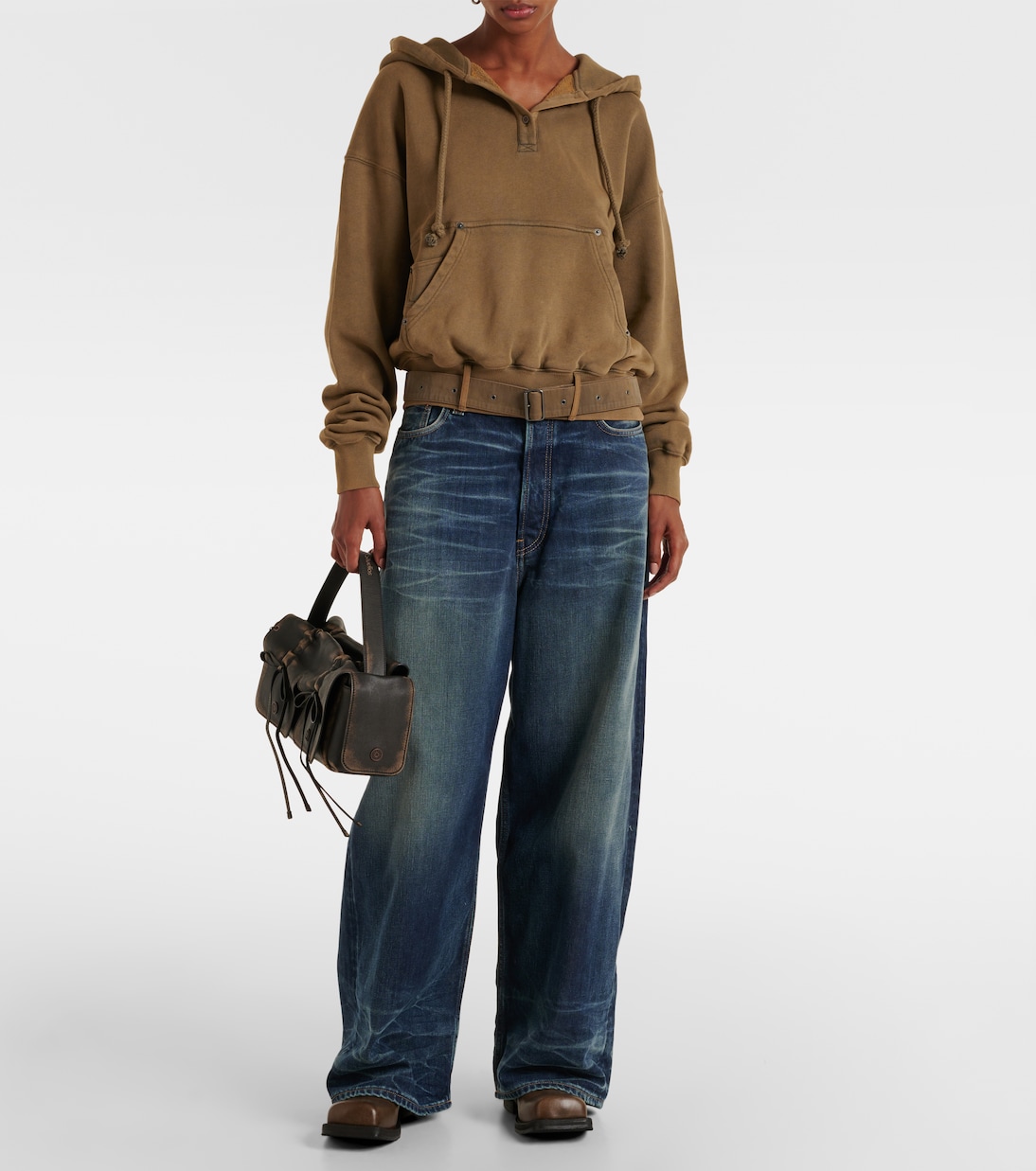 Sweat-shirt à capuche en coton | Acne Studios