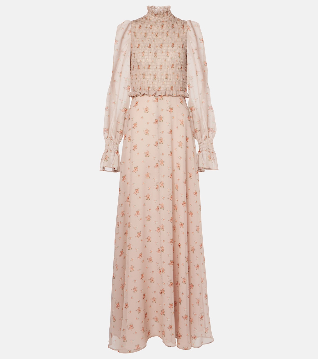 Abito lungo in georgette di seta | Blumarine
