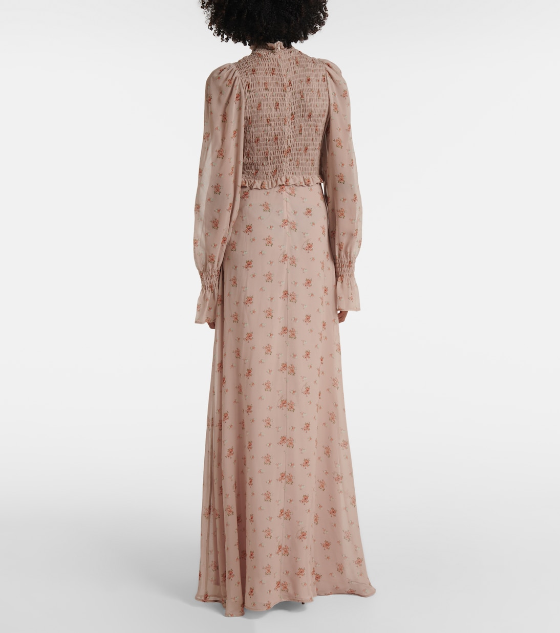 Abito lungo in georgette di seta | Blumarine