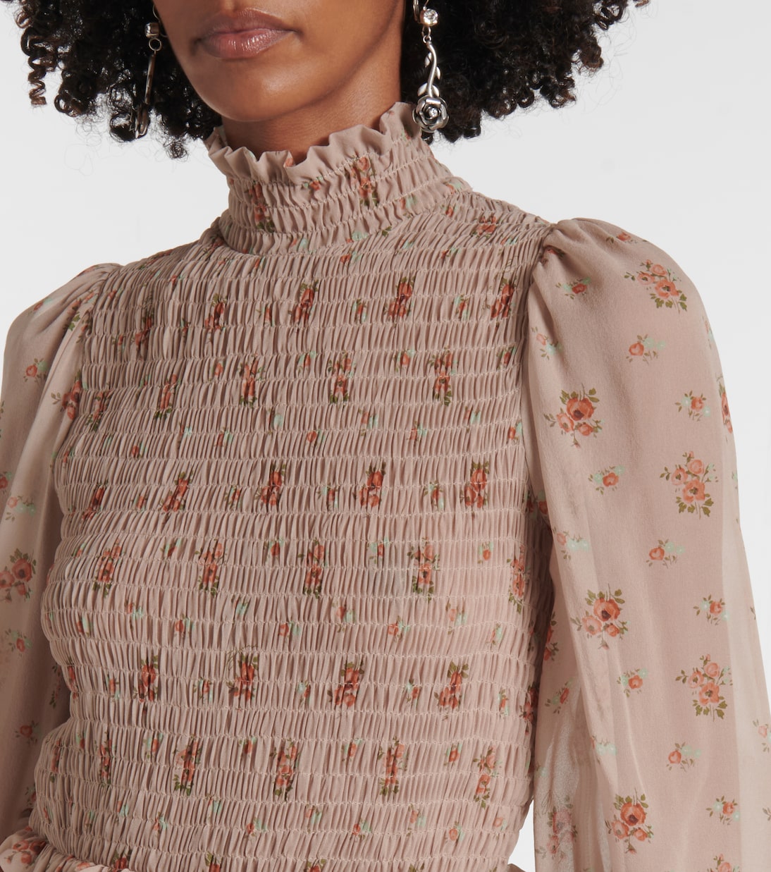 Abito lungo in georgette di seta | Blumarine