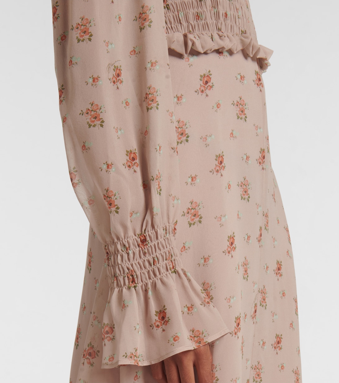 Abito lungo in georgette di seta | Blumarine