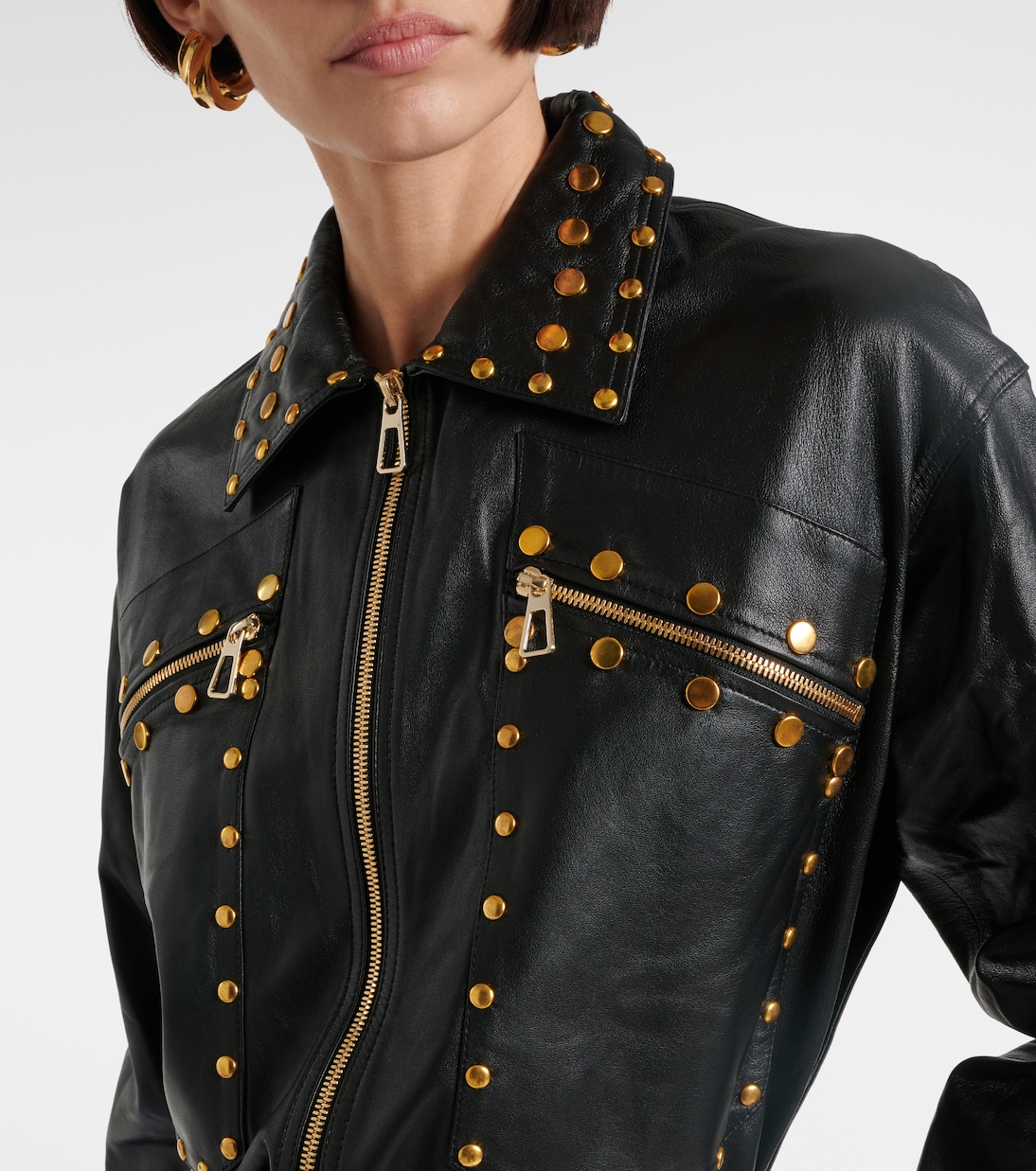 Jumpsuit in pelle con borchie | Dodo Bar Or