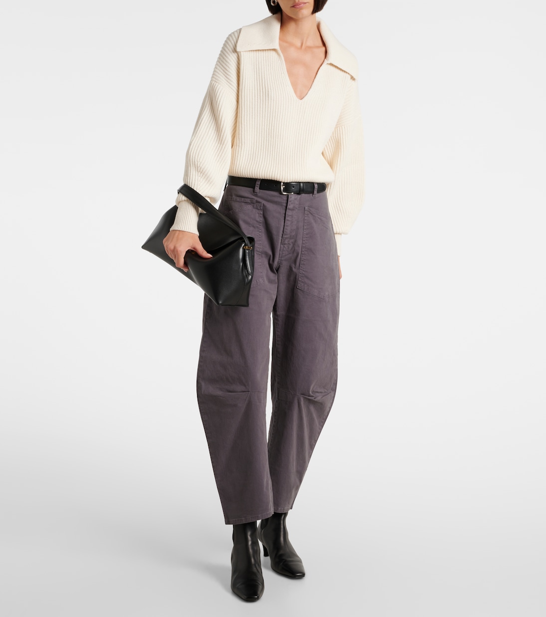 Pantalon barrel Shon en coton | Nili Lotan