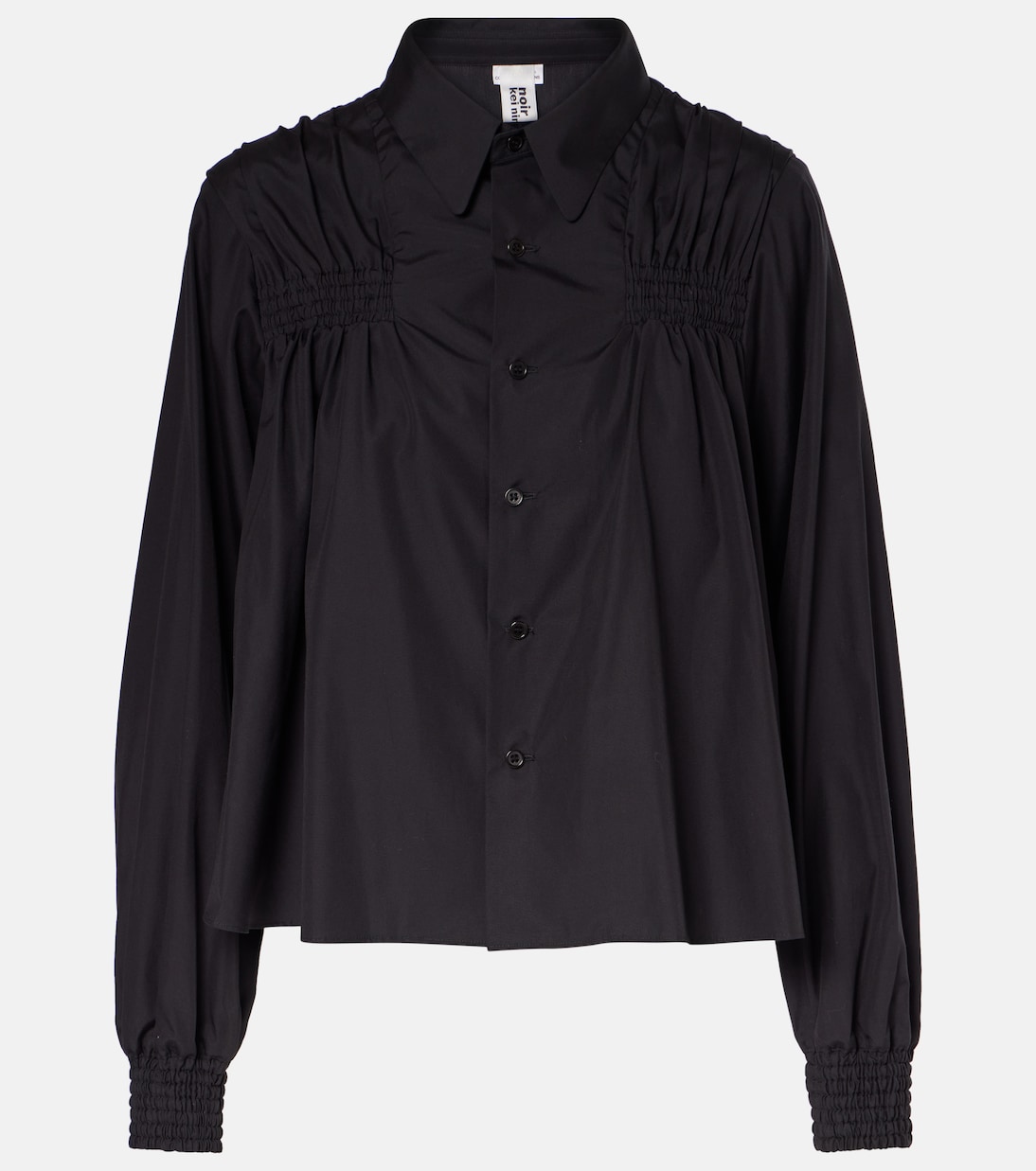 Camisa de algodón fruncida | Noir Kei Ninomiya