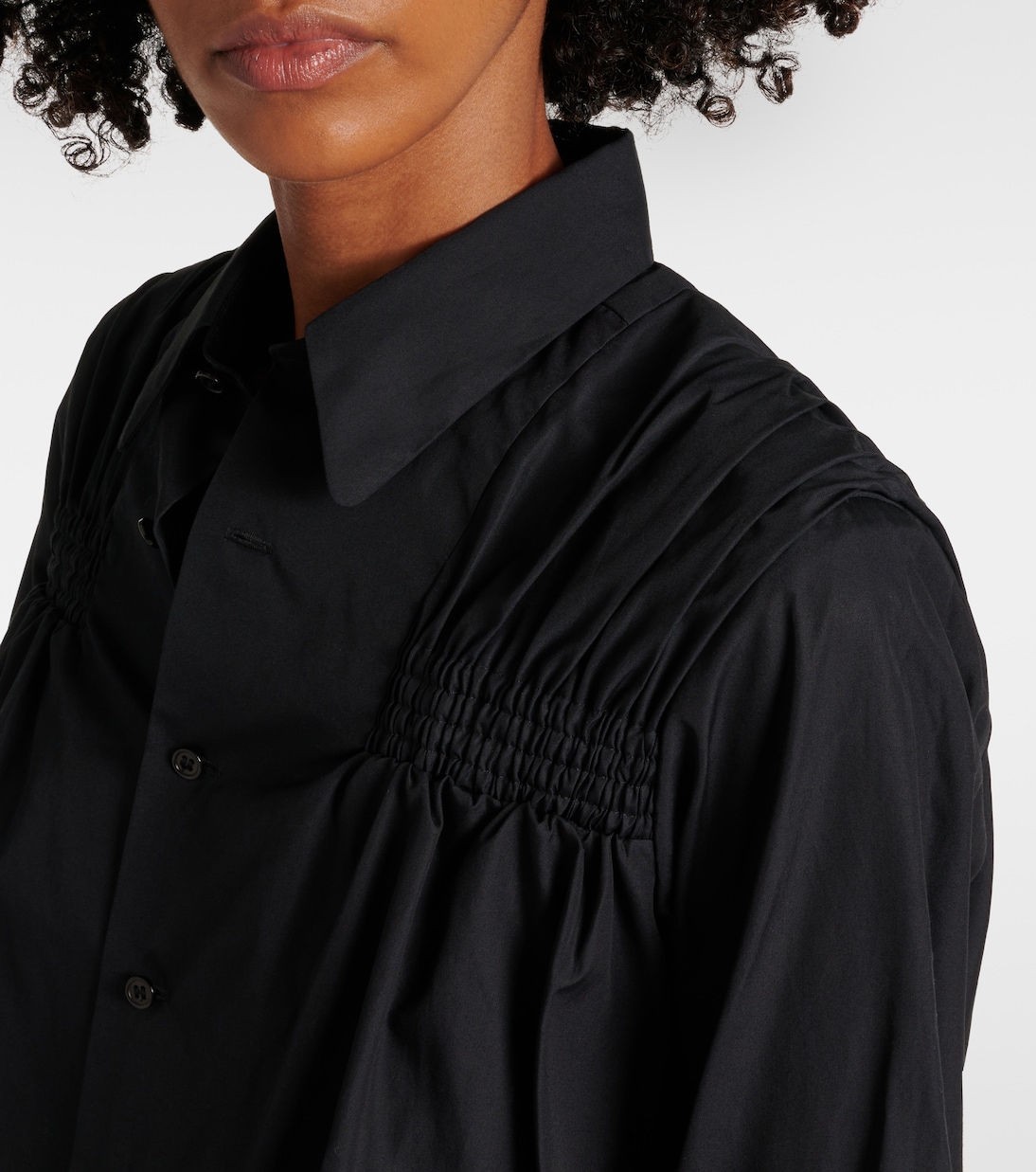 Camisa de algodón fruncida | Noir Kei Ninomiya