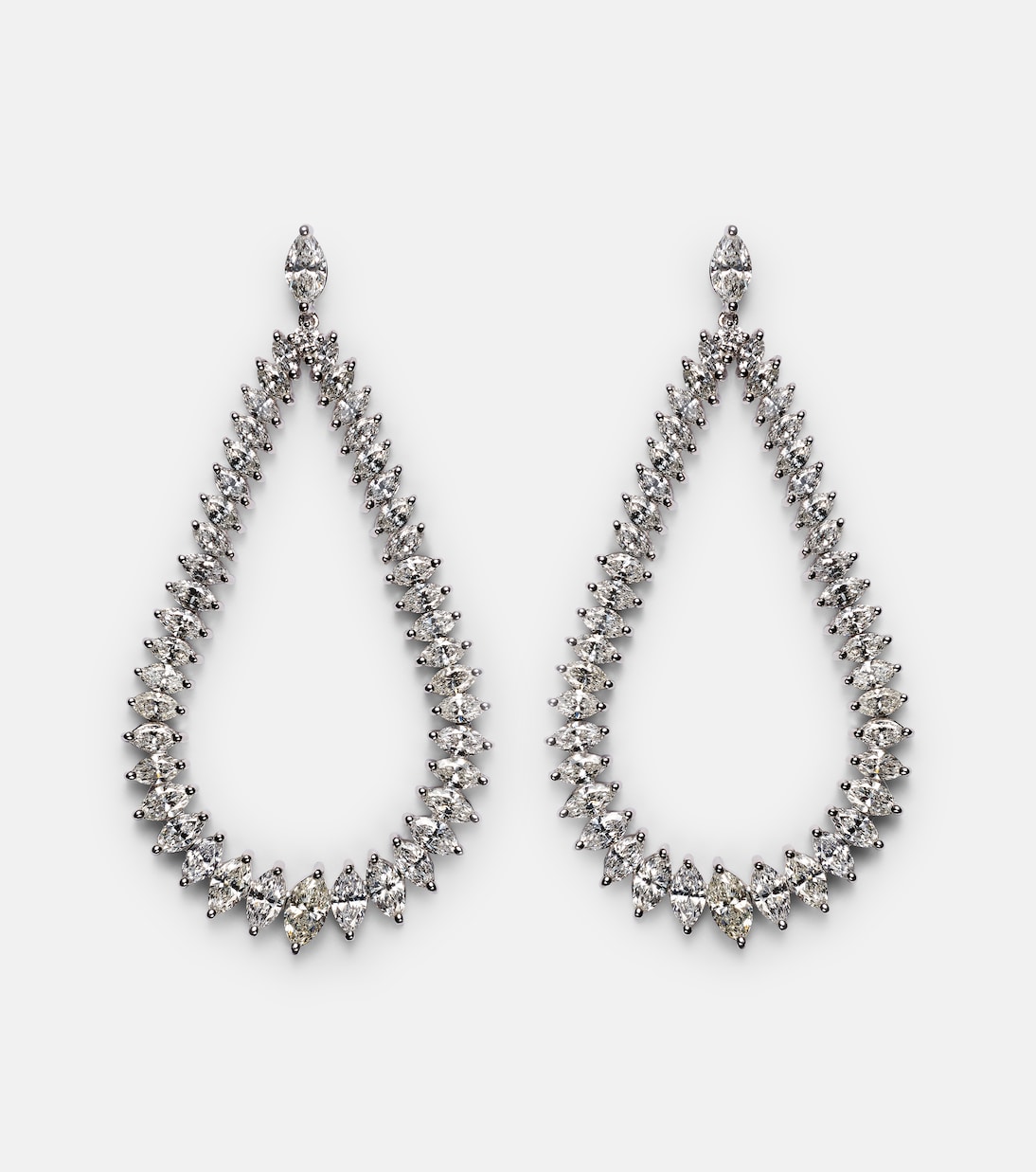 Orecchini in oro bianco 18kt con diamanti | Anita Ko