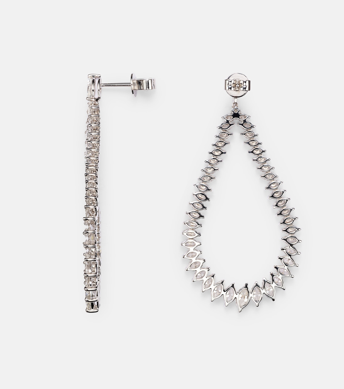 Orecchini in oro bianco 18kt con diamanti | Anita Ko