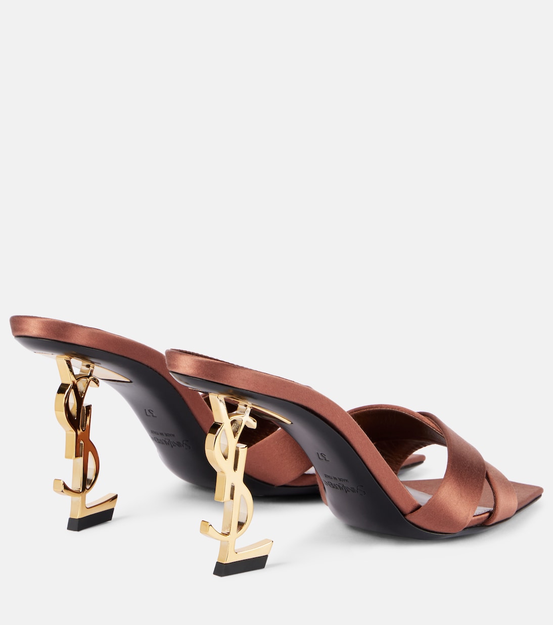 Mules Opyum 85 in raso | Saint Laurent