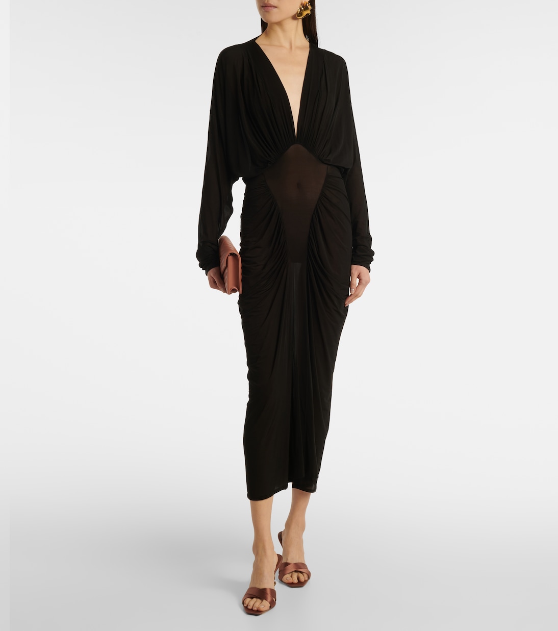 Mules Opyum 85 in raso | Saint Laurent