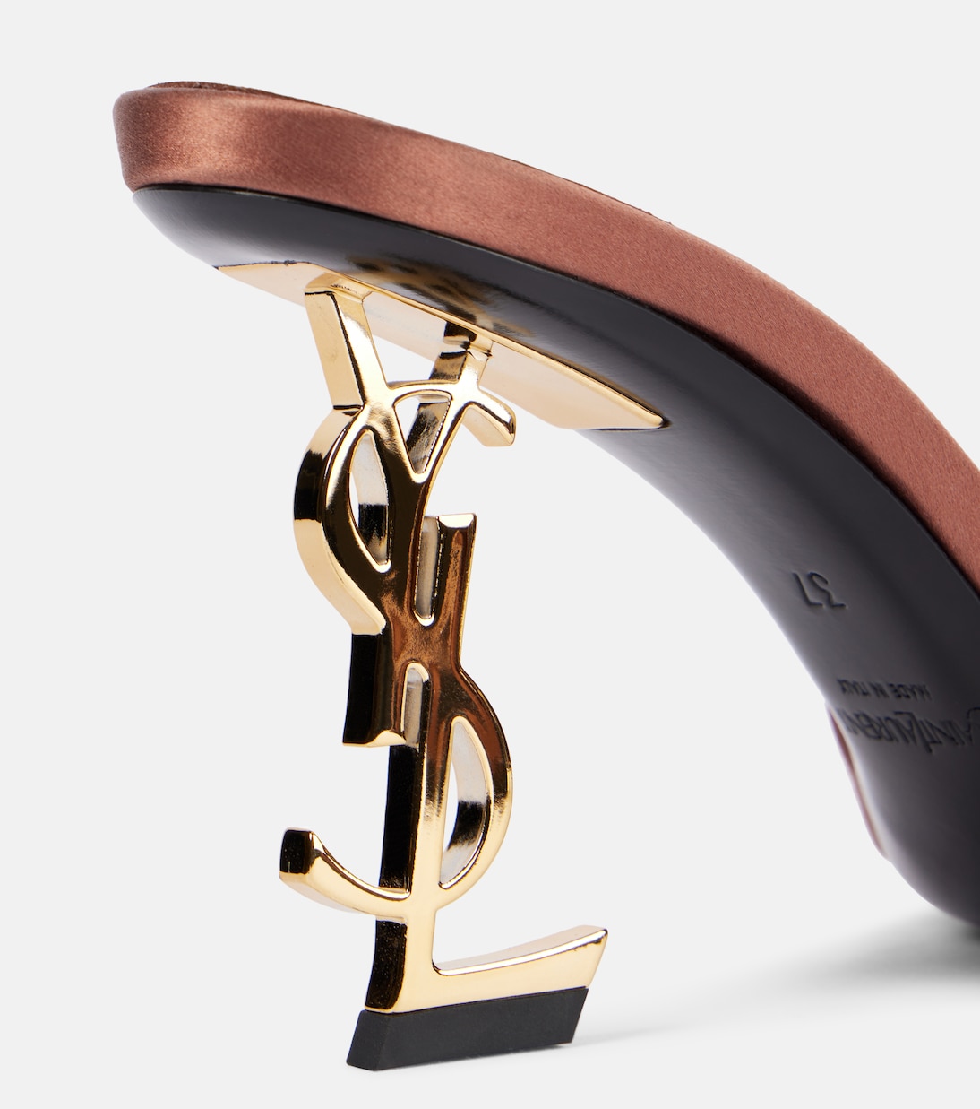Mules Opyum 85 in raso | Saint Laurent