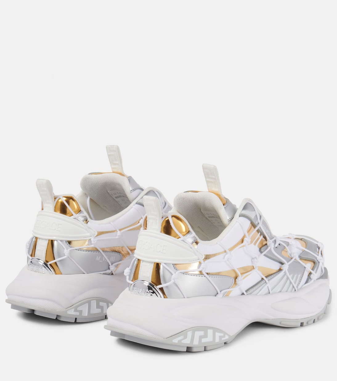 Mercury leather-trimmed sneakers | Versace