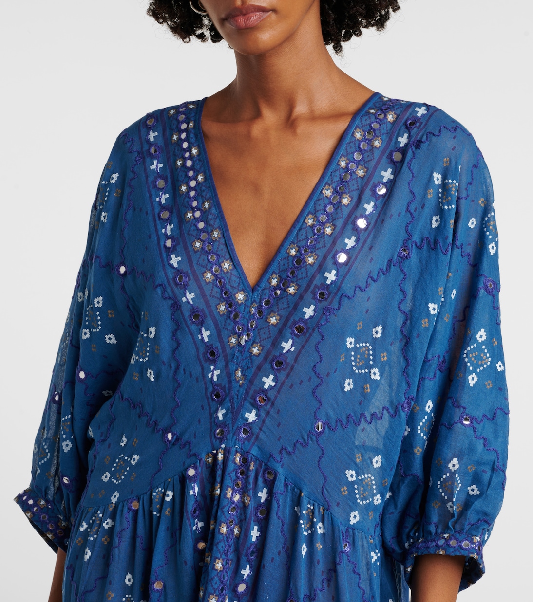 Caftano Mosaic in cotone con stampa | Juliet Dunn