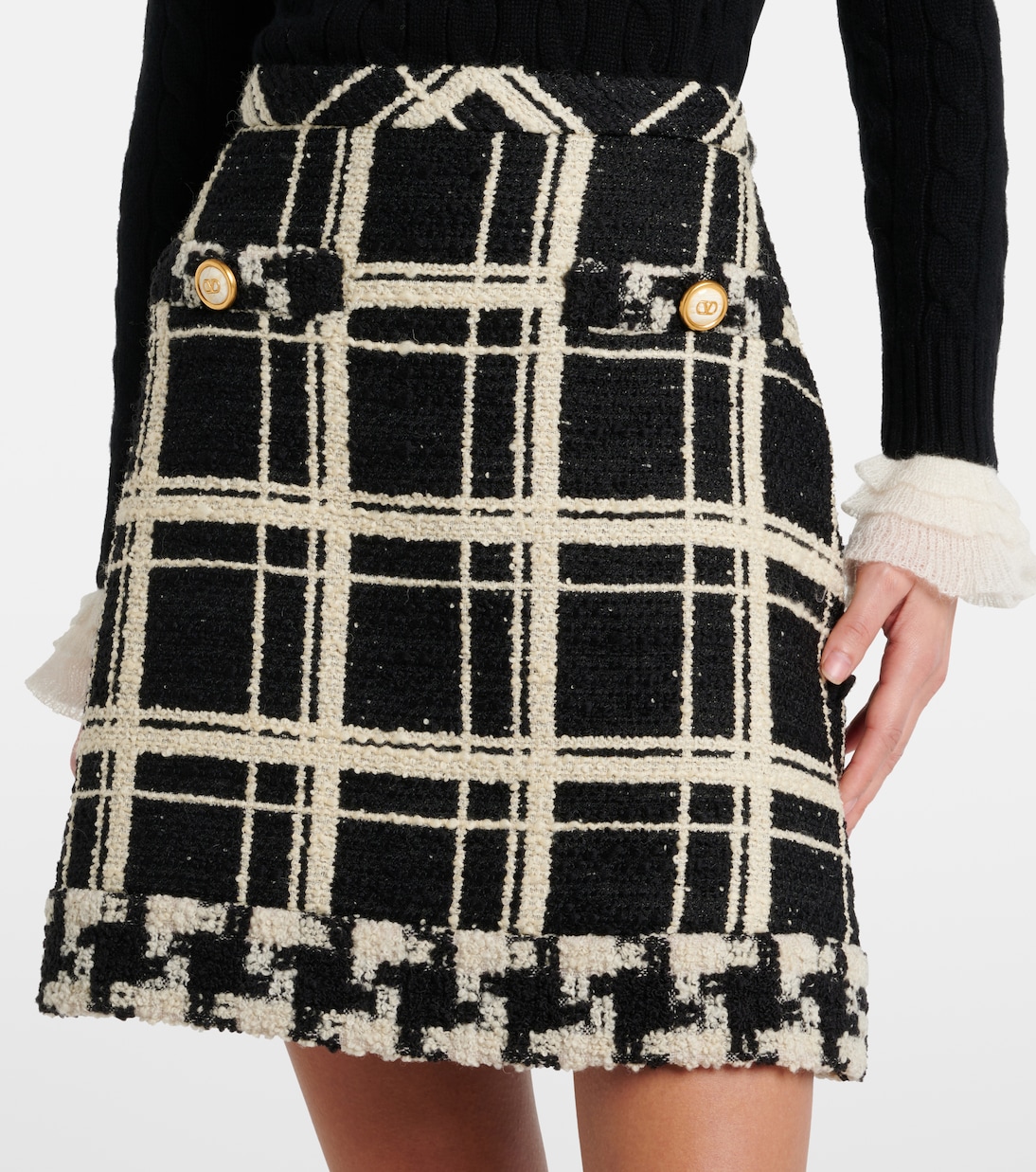 Mossi wool-blend tweed miniskirt | Valentino