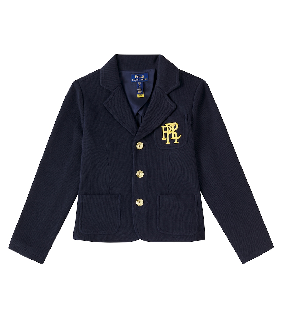 Blazer brodé en jacquard de coton mélangé à logo | Polo Ralph Lauren Kids